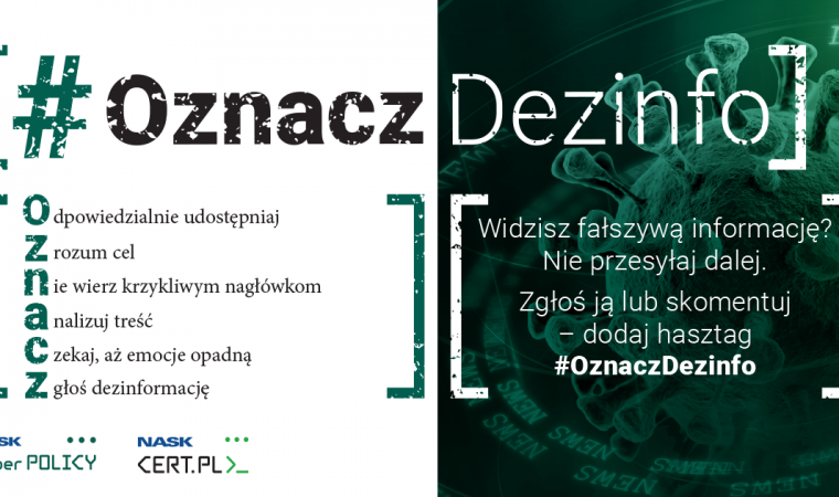Kampania #OznaczDezinfo. Zwalcz wirusa fałszywych informacji powiat-oswiecim-pl