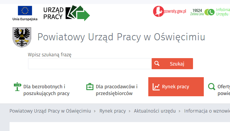 Powiatowy Urząd Pracy wznawia nabór wniosków pup-wnioski powiat-oswiecim-pl