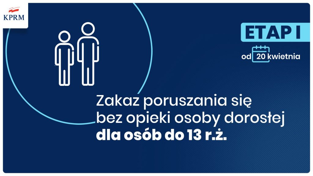 Zakaza poruszania się bez opieki osoby dorosłej dla osób do 13 r.ż. Kancelaria Premiera