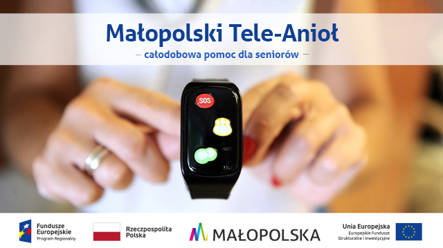 Małopolski Tele Anioł osoba trzymająca w ręce smatwatch policja oswiecim info oswiecim