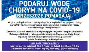 “Podaruj wodę chorym na COVID – 19″. Zbiórka dla pacjentów Szpitala Powiatowego w Oświęcimiu