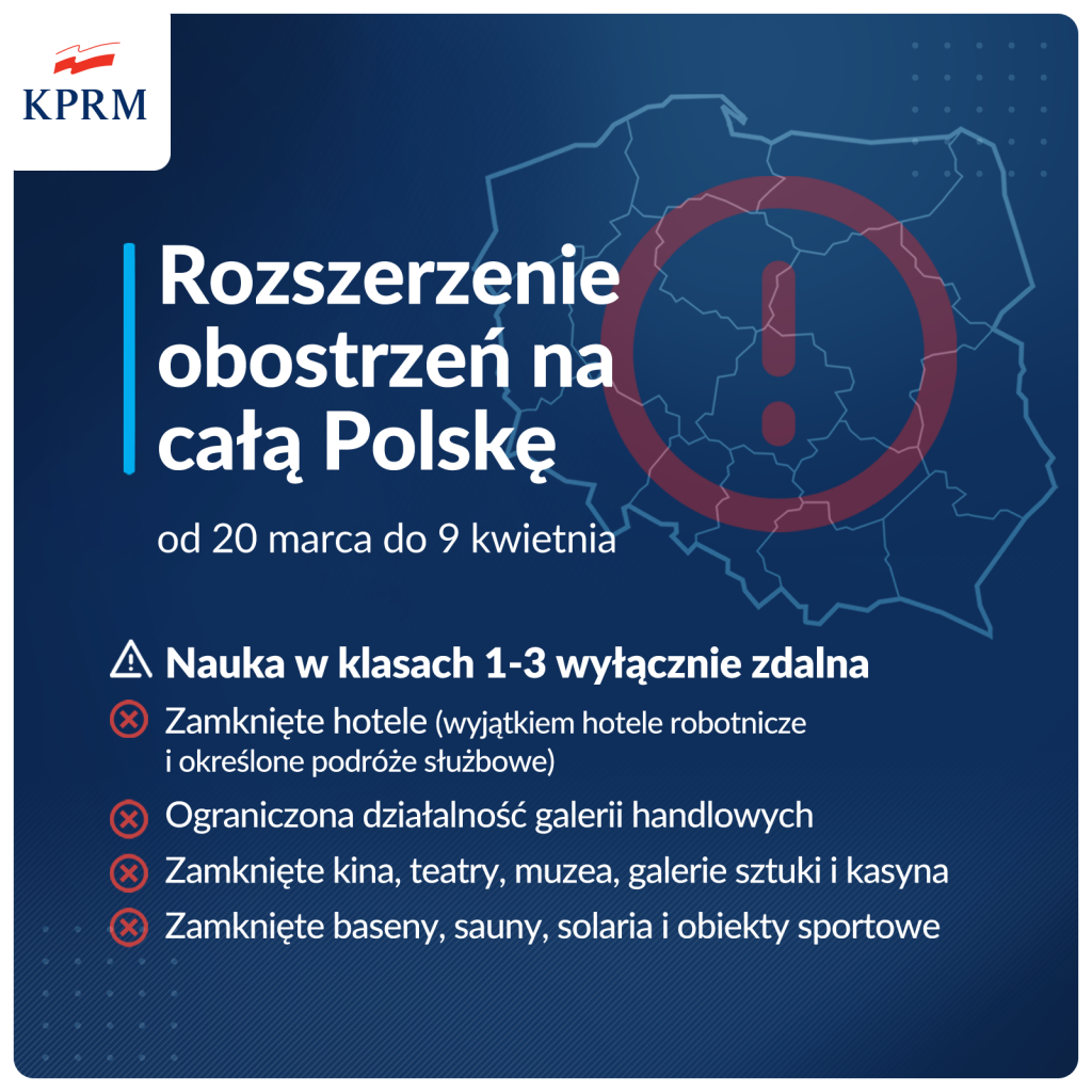 Rząd zdecydował o rozszerzeniu obostrzeń na cały kraj powiat oswiecim pl