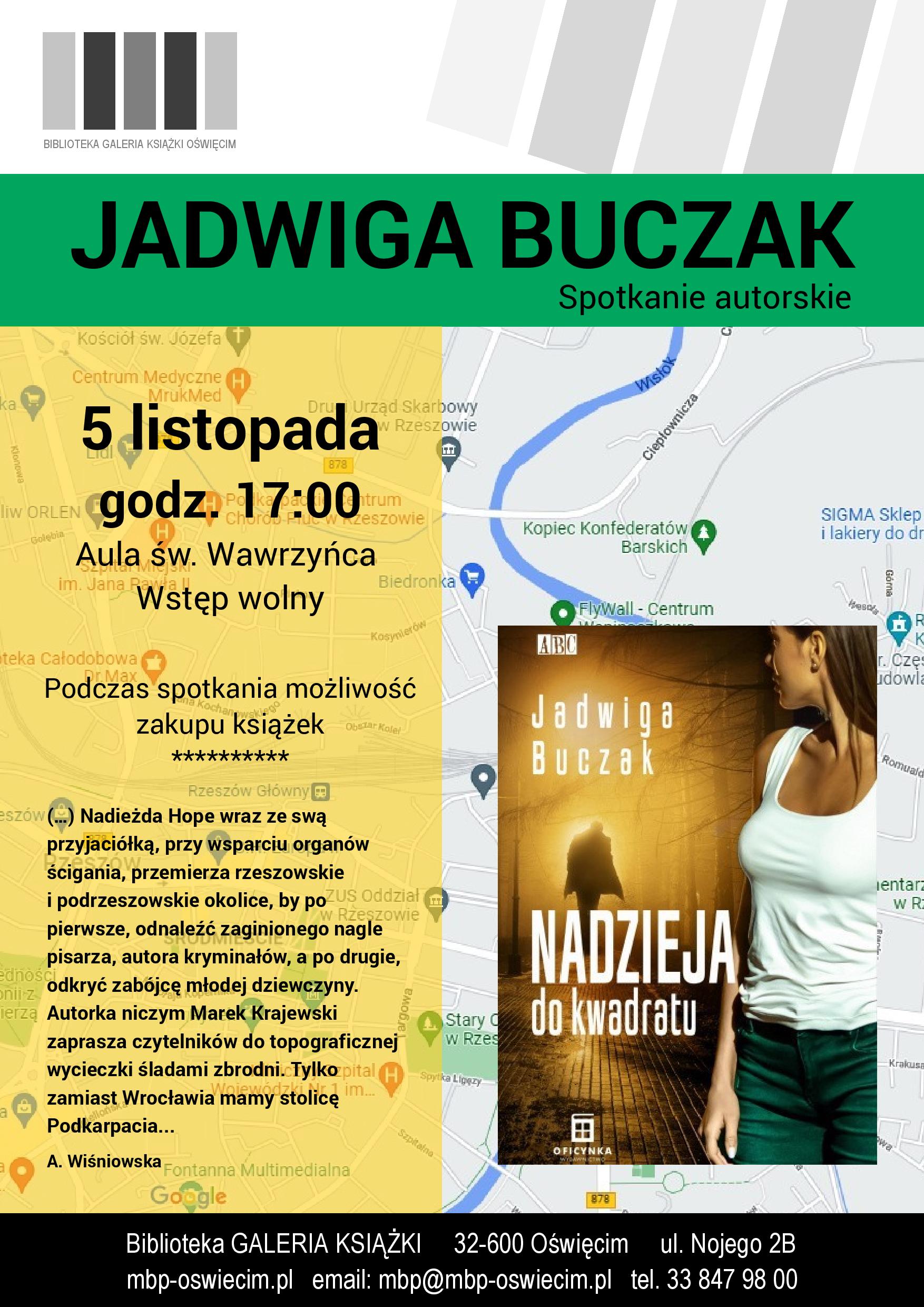 Spotkanie autorskie z Jadwigą Buczak w oświęcimskiej Bibliotece.