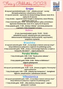 Ferie z Biblioeką 2023 Gmina Oświęcim Ferie-na-stron-1673694164 info oswiecim info malopolska