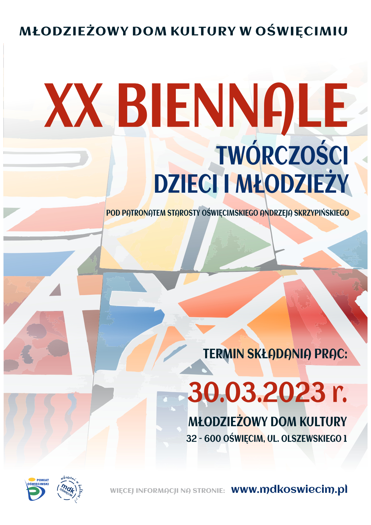 XX Biennale Twórczości Plastycznej Dzieci i Młodzieży mdkoswiecim.pl info oswiecim info malopolska plakat-biennale11-1