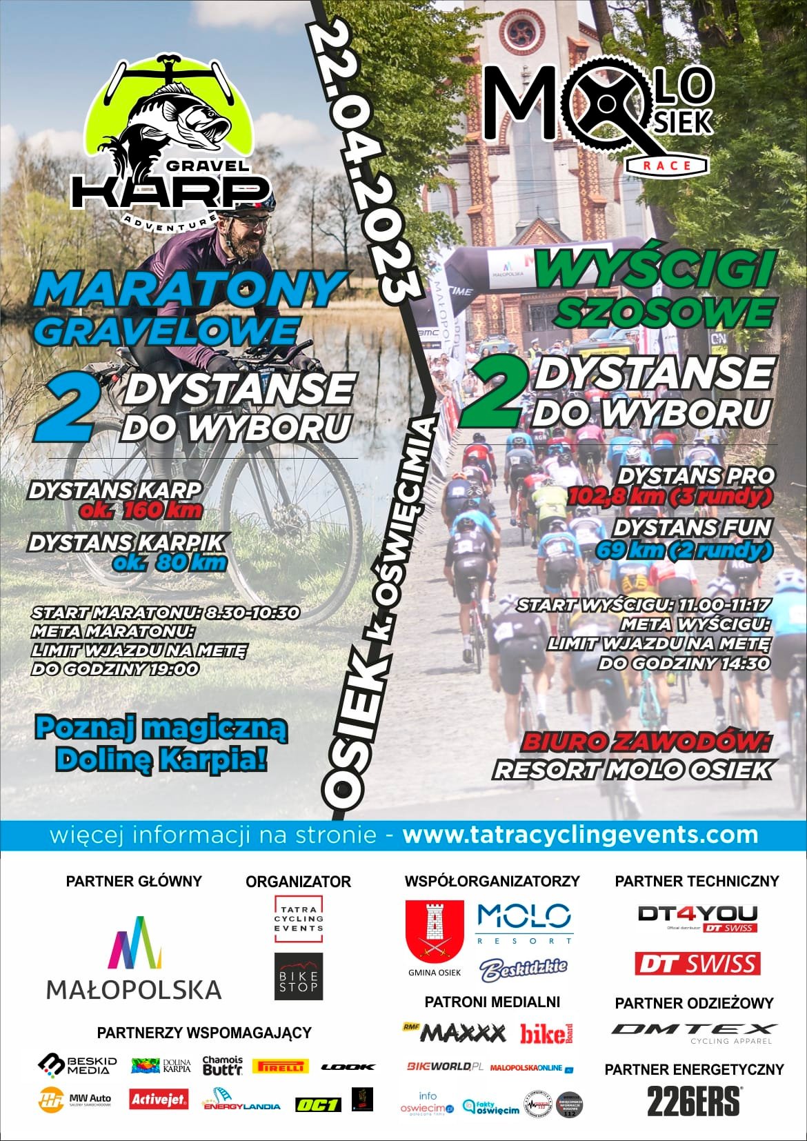Molo Osiek Race Tatra Cycling Event Wyścigi Szosowe Maratony Gravelowy 22.04.2023 Info Oswiecim Info Małopolska Info Polska Sportowo
